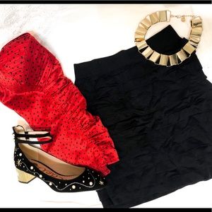 3/$15🌹Prime Cut Tiered Black Stretchy Mini Skirt